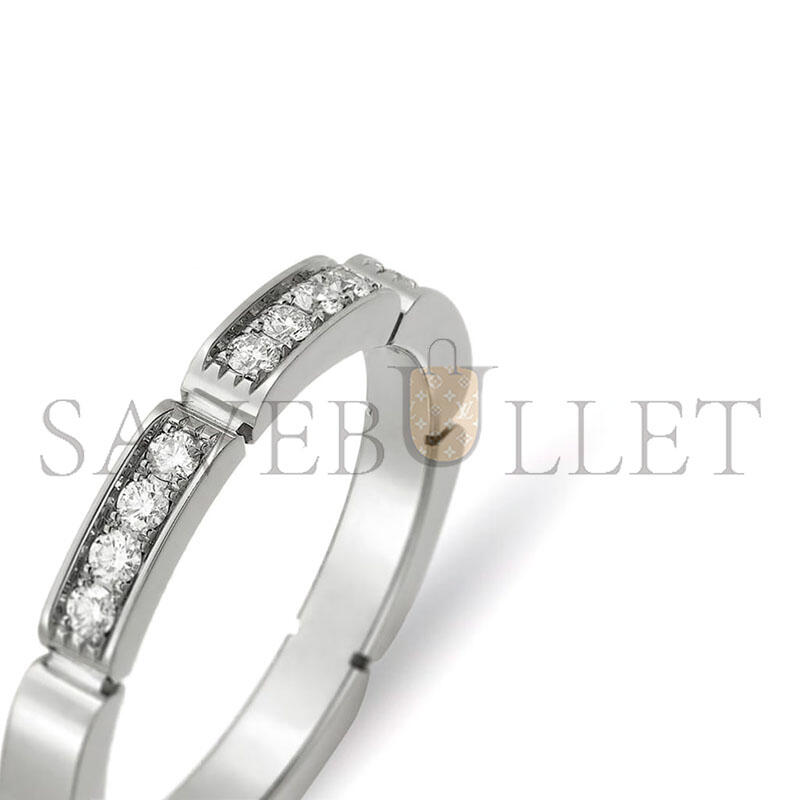 Ca*t1er maillon panthÈre wedding band, half-paved b4221000